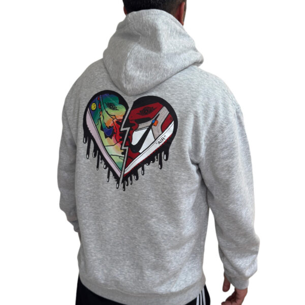 Sudadera The Drip Corazón gris