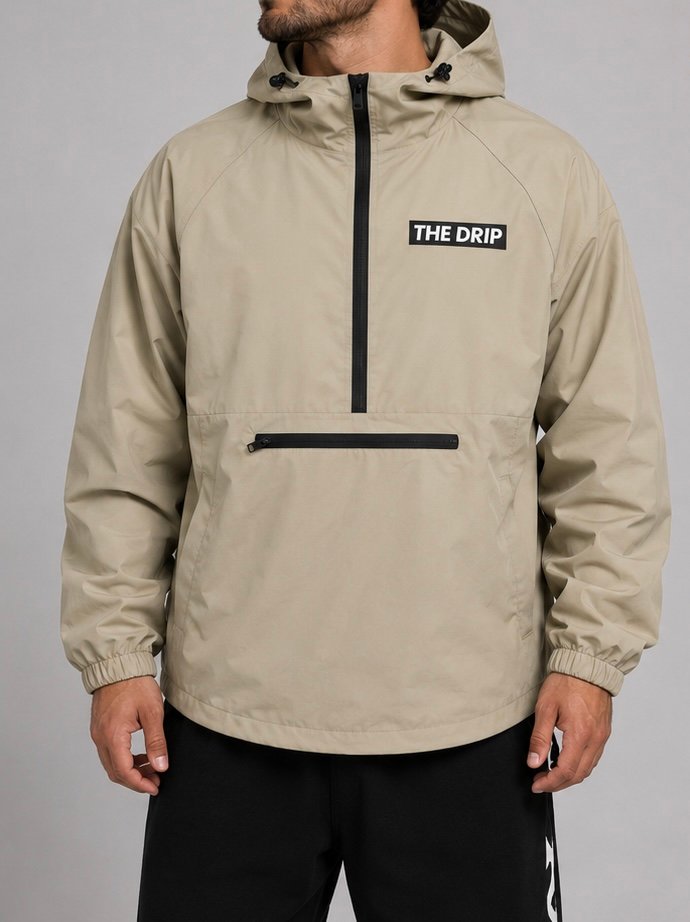 The Drip Windbreaker — Beige