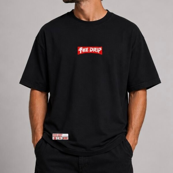 Lace Box Tee Black